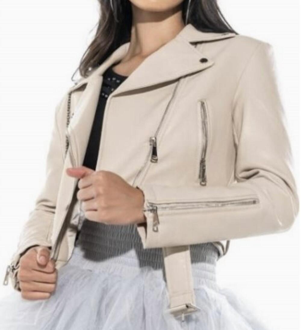 NEW AZALEA WANG attalae motto jacket in beige